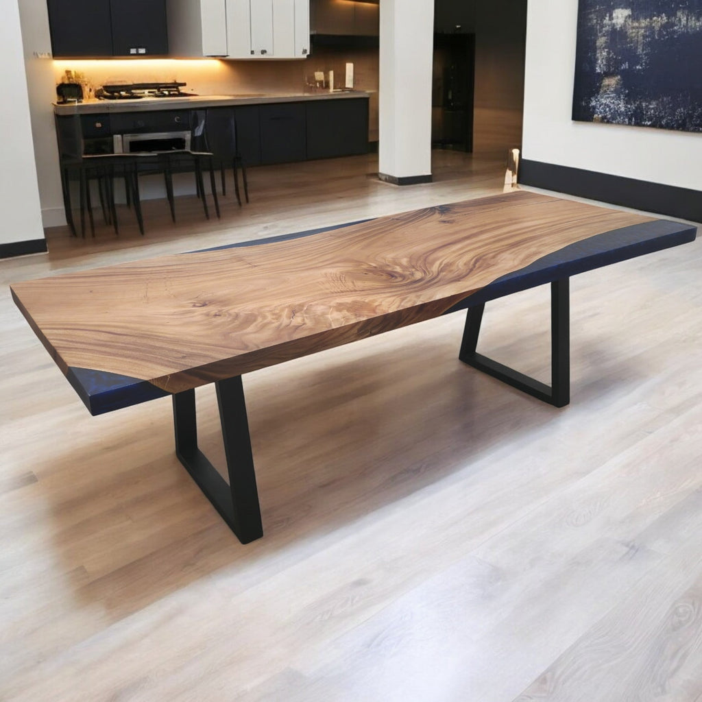 239cm x 91cm Live Edge East Indian Walnut Dining Table