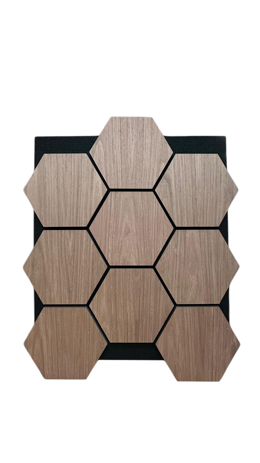 Pack Of x4 Wooden Acoustic Wall Hexagon Panels 700mm x 570mm Light Oak